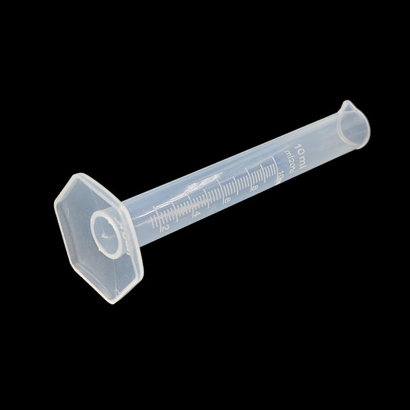 bociloy 5PCS 10ml Measuring Cylinder, Plastic Transparent Graduated Cylinder, Science Test Tube Flask, 2-Sided Bule Measuring Lines Graduated Cylinder Beaker - Image 3